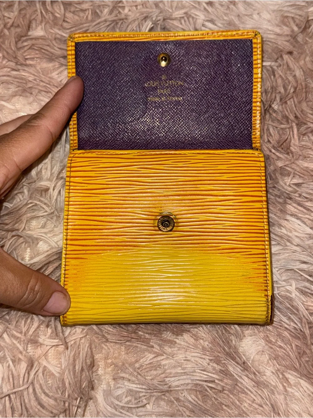 PROJECT  Louis Vuitton Yellow Epi Leather Elise Trifold Wallet